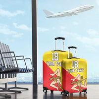Custom Sicilia Football Luggage Cover Naziunali Siciliana - Wonder Print Shop