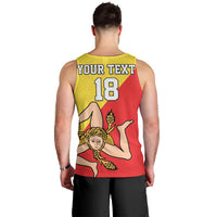Custom Sicilia Football Men Tank Top Naziunali Siciliana - Wonder Print Shop