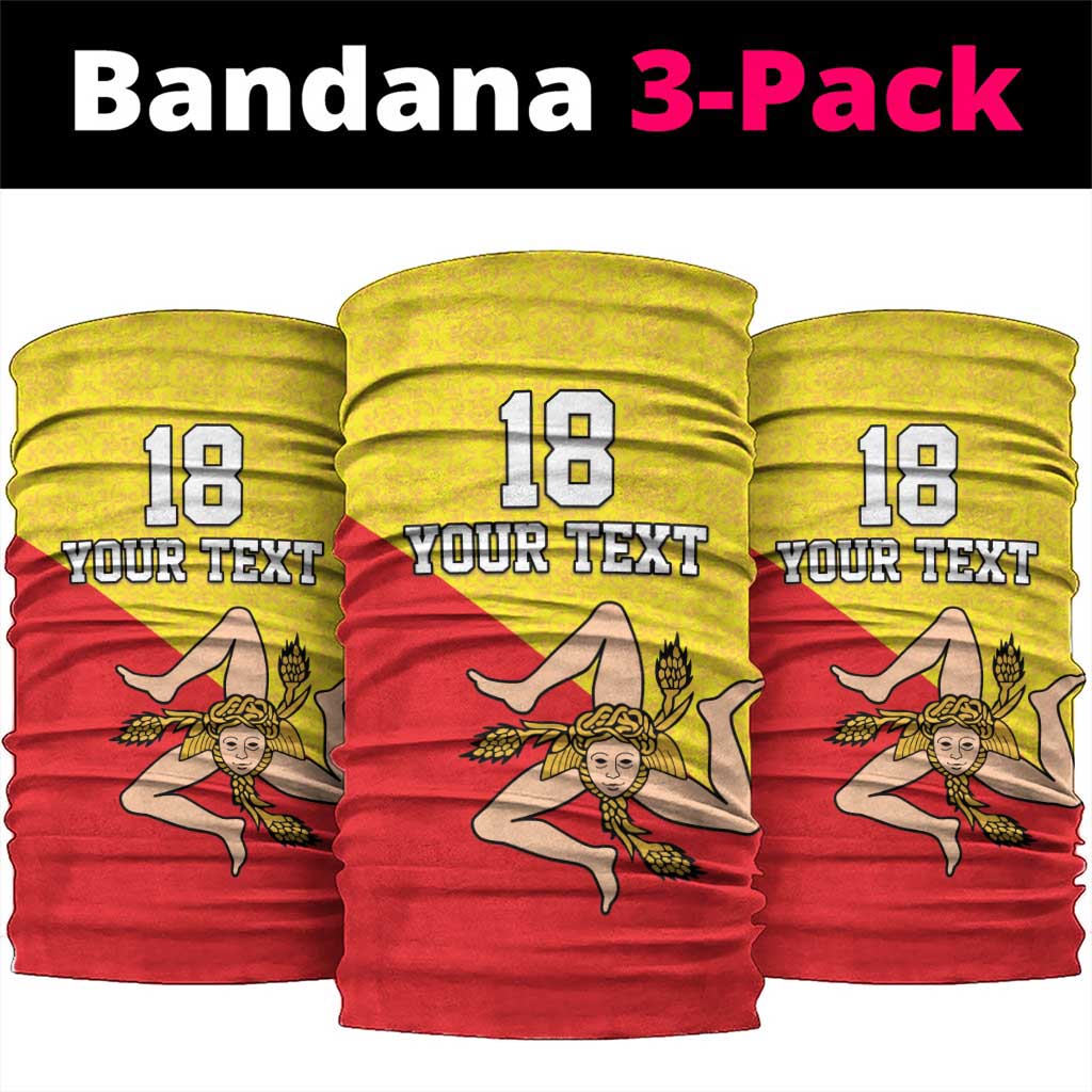 Custom Sicilia Football Neck Gaiter Naziunali Siciliana - Wonder Print Shop