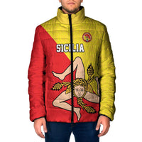 Custom Sicilia Football Padded Jacket Naziunali Siciliana - Wonder Print Shop