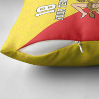 Custom Sicilia Football Pillow Cover Naziunali Siciliana - Wonder Print Shop