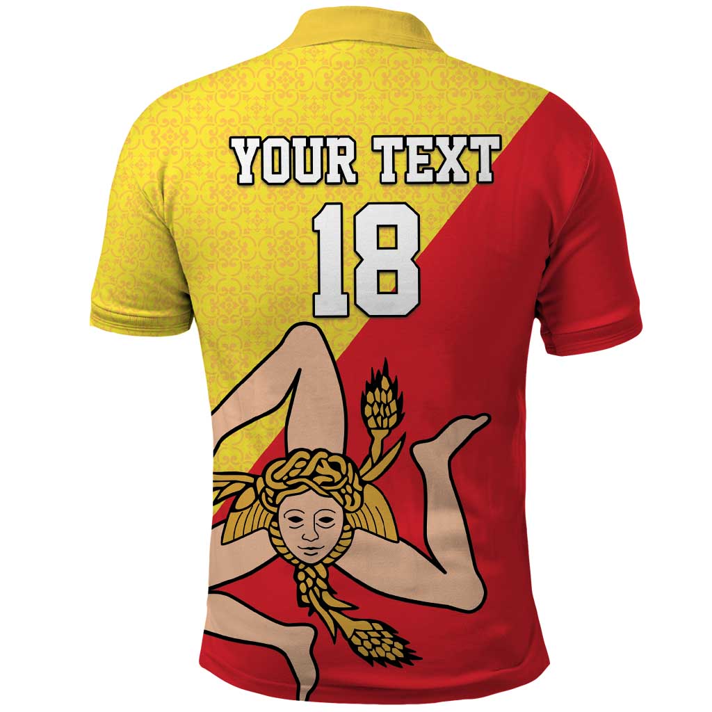 Custom Sicilia Football Polo Shirt Naziunali Siciliana - Wonder Print Shop