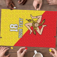 Custom Sicilia Football Puzzle Naziunali Siciliana - Wonder Print Shop