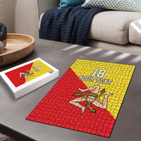 Custom Sicilia Football Puzzle Naziunali Siciliana - Wonder Print Shop