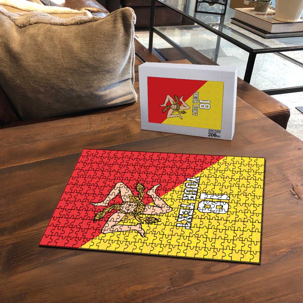 Custom Sicilia Football Puzzle Naziunali Siciliana - Wonder Print Shop