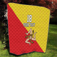 Custom Sicilia Football Quilt Naziunali Siciliana - Wonder Print Shop