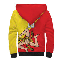 Custom Sicilia Football Sherpa Hoodie Naziunali Siciliana - Wonder Print Shop