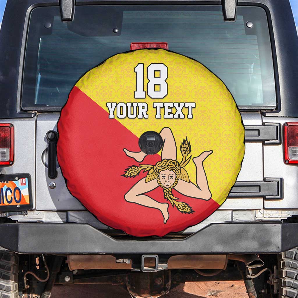 Custom Sicilia Football Spare Tire Cover Naziunali Siciliana - Wonder Print Shop