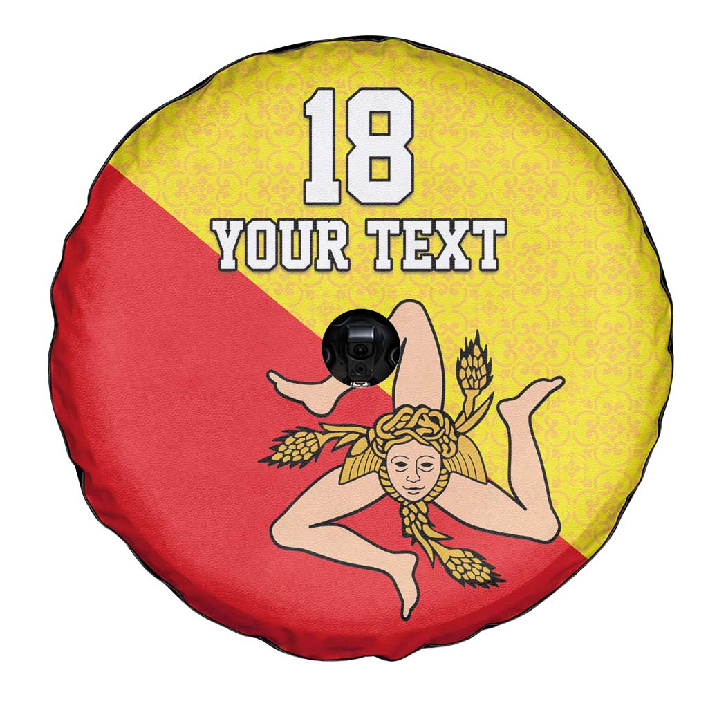 Custom Sicilia Football Spare Tire Cover Naziunali Siciliana - Wonder Print Shop