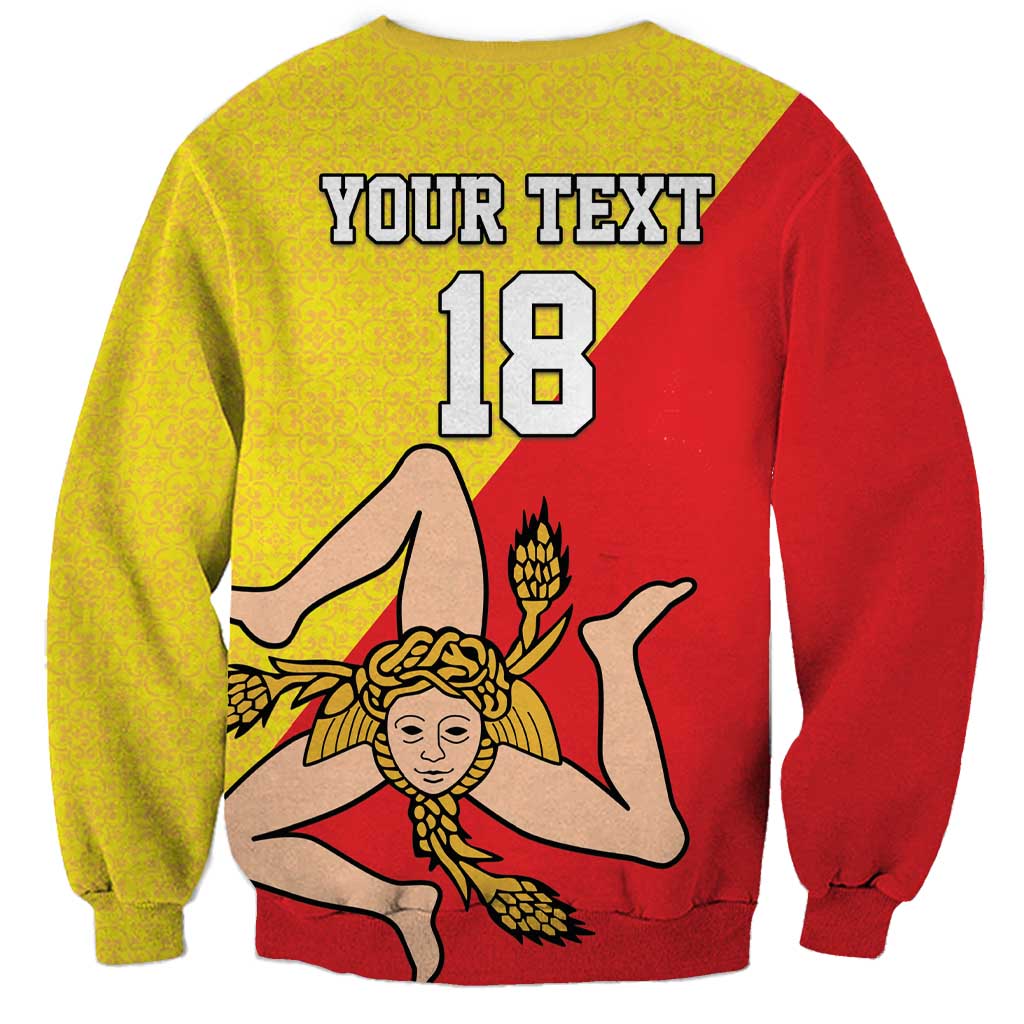 Custom Sicilia Football Sweatshirt Naziunali Siciliana - Wonder Print Shop