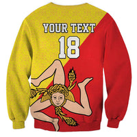 Custom Sicilia Football Sweatshirt Naziunali Siciliana - Wonder Print Shop