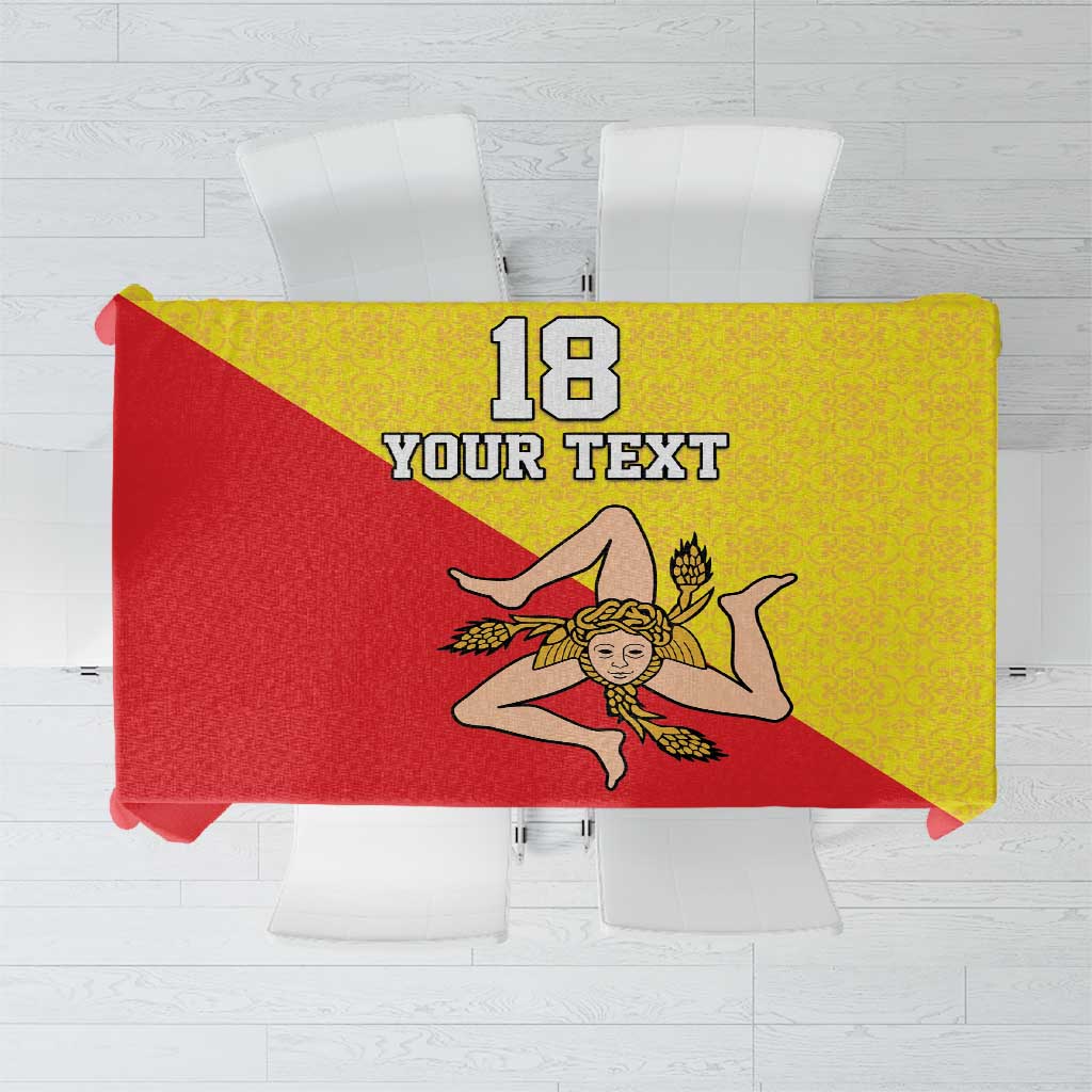 Custom Sicilia Football Tablecloth Naziunali Siciliana - Wonder Print Shop