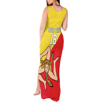 Custom Sicilia Football Tank Maxi Dress Naziunali Siciliana - Wonder Print Shop