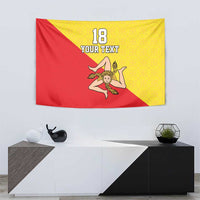Custom Sicilia Football Tapestry Naziunali Siciliana - Wonder Print Shop