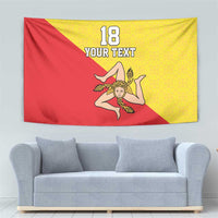 Custom Sicilia Football Tapestry Naziunali Siciliana - Wonder Print Shop