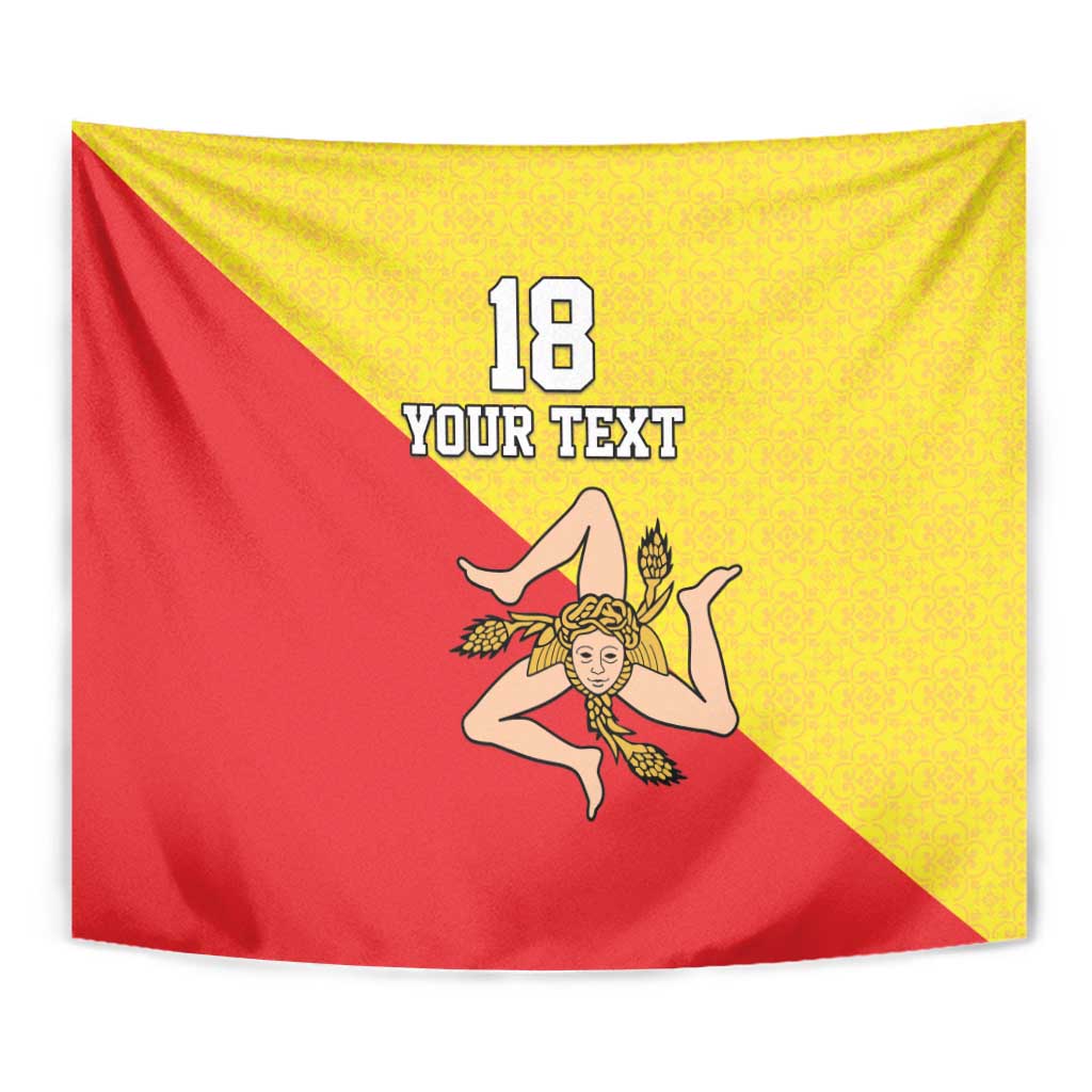 Custom Sicilia Football Tapestry Naziunali Siciliana - Wonder Print Shop