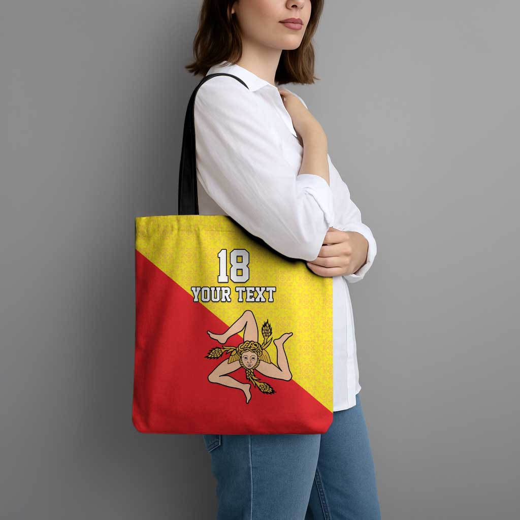Custom Sicilia Football Tote Bag Naziunali Siciliana - Wonder Print Shop