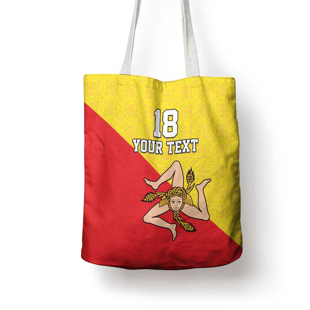 Custom Sicilia Football Tote Bag Naziunali Siciliana - Wonder Print Shop