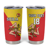 Custom Sicilia Football Tumbler Cup Naziunali Siciliana - Wonder Print Shop