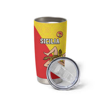 Custom Sicilia Football Tumbler Cup Naziunali Siciliana - Wonder Print Shop