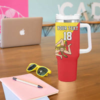 Custom Sicilia Football Tumbler With Handle Naziunali Siciliana - Wonder Print Shop