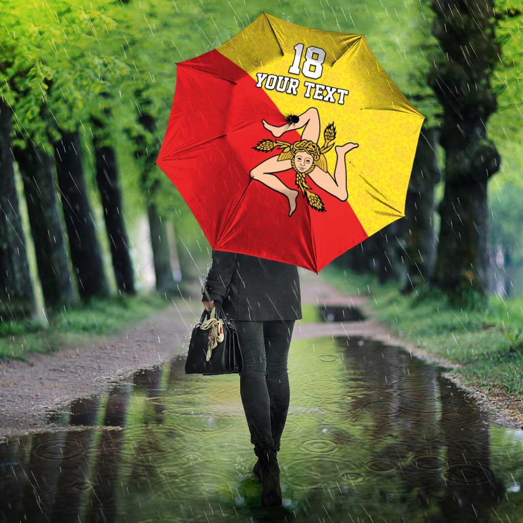 Custom Sicilia Football Umbrella Naziunali Siciliana - Wonder Print Shop