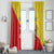Custom Sicilia Football Window Curtain Naziunali Siciliana - Wonder Print Shop