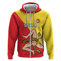 Custom Sicilia Football Zip Hoodie Naziunali Siciliana - Wonder Print Shop
