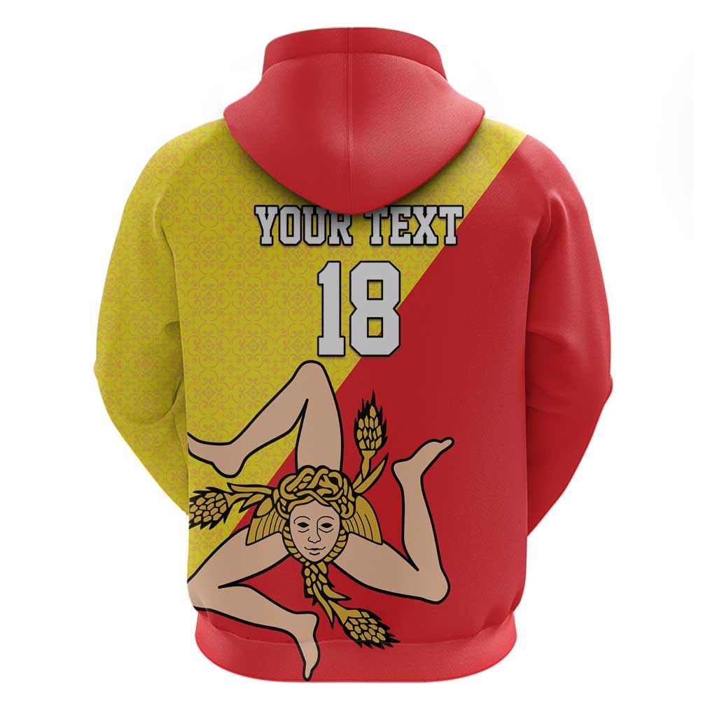 Custom Sicilia Football Zip Hoodie Naziunali Siciliana - Wonder Print Shop