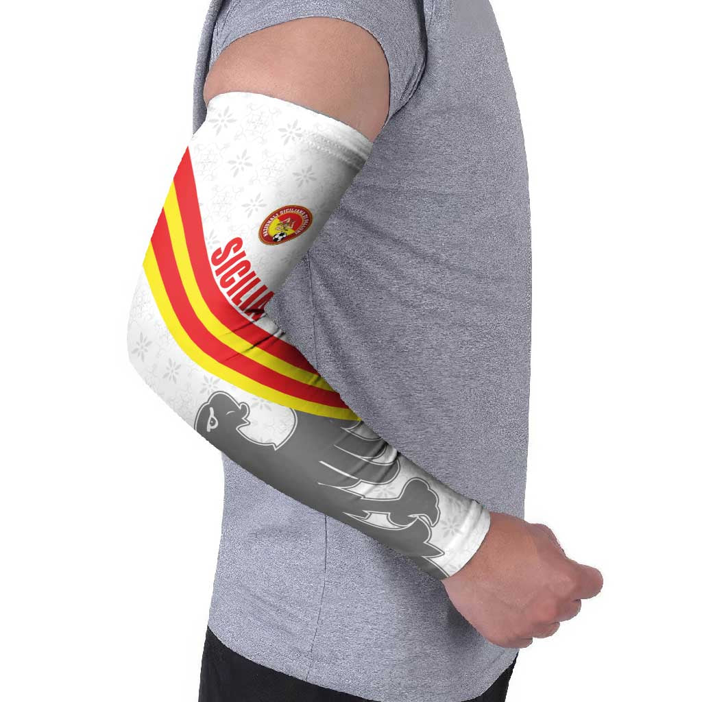 Custom Sicilia Football Arm Sleeves Animus Tuus Dominus - Wonder Print Shop