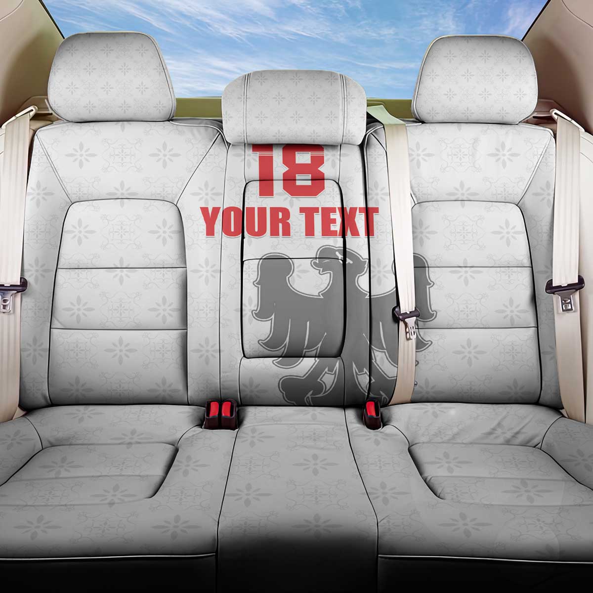 Custom Sicilia Football Back Car Seat Cover Animus Tuus Dominus - Wonder Print Shop