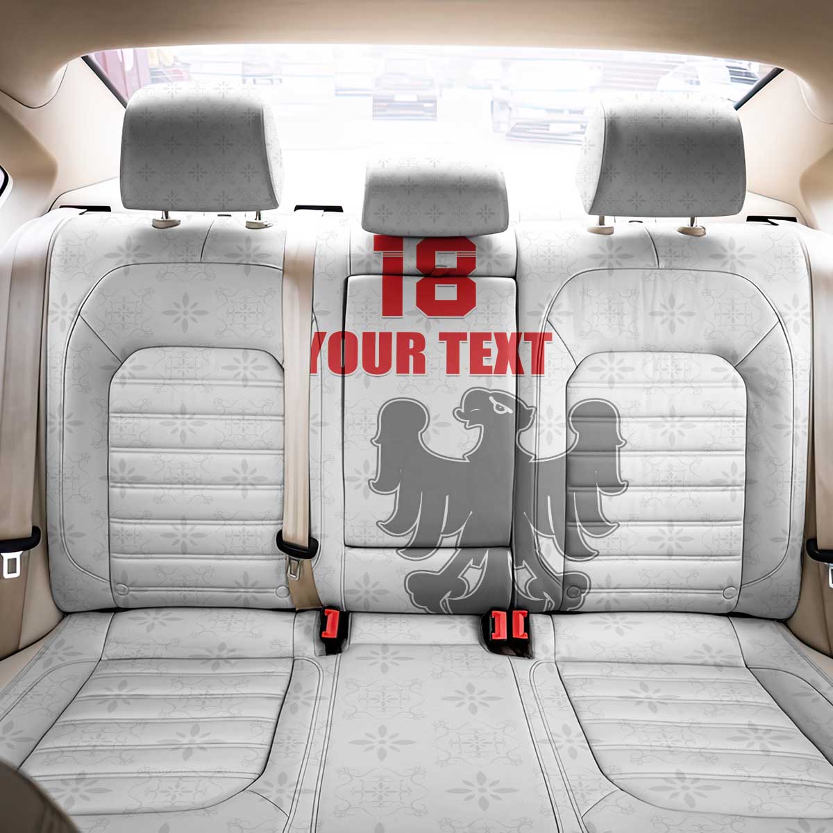Custom Sicilia Football Back Car Seat Cover Animus Tuus Dominus - Wonder Print Shop