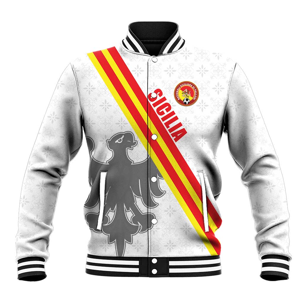 Custom Sicilia Football Baseball Jacket Animus Tuus Dominus - Wonder Print Shop