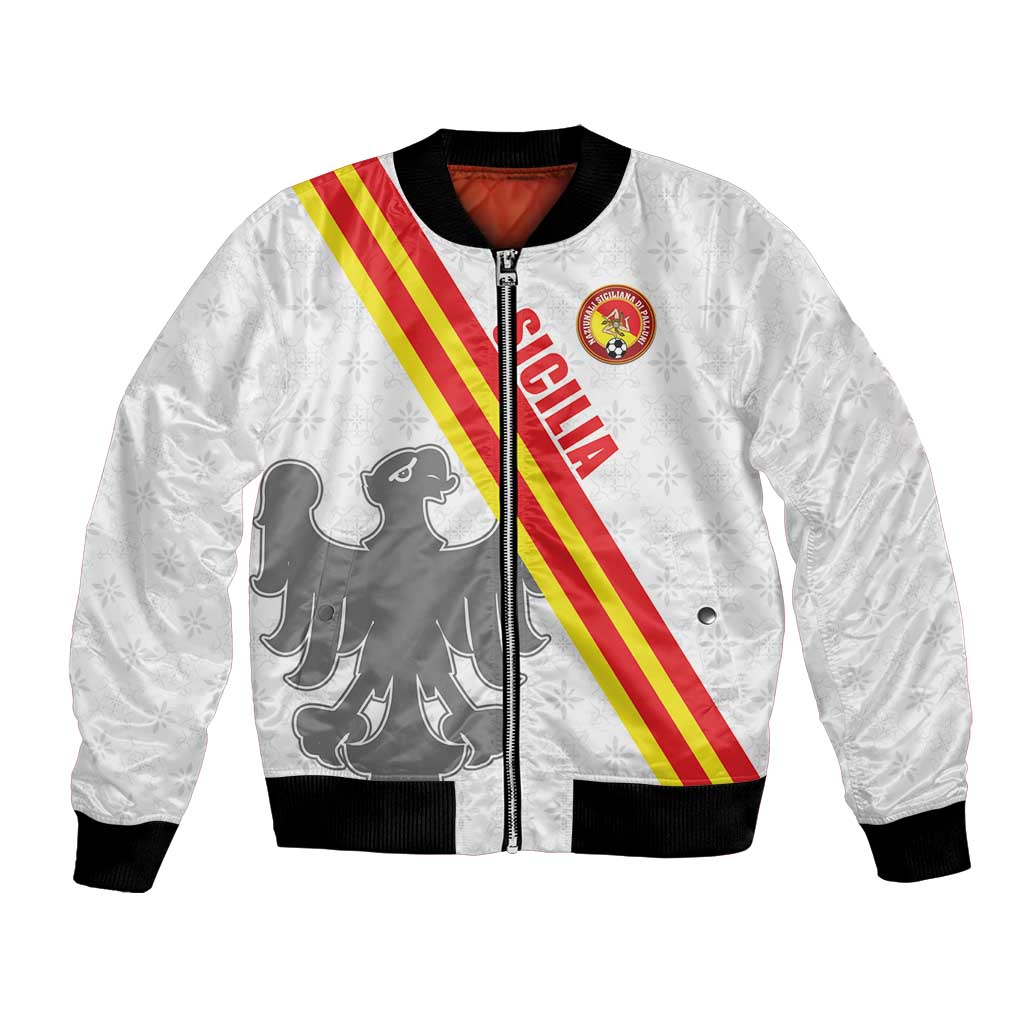 Custom Sicilia Football Bomber Jacket Animus Tuus Dominus - Wonder Print Shop