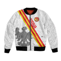 Custom Sicilia Football Bomber Jacket Animus Tuus Dominus - Wonder Print Shop