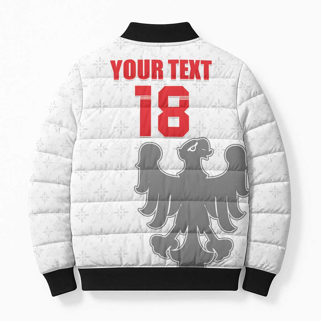 Custom Sicilia Football Bomber Puffer Jacket Animus Tuus Dominus - Wonder Print Shop