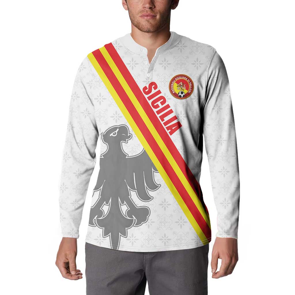 Custom Sicilia Football Button Sweatshirt Animus Tuus Dominus - Wonder Print Shop