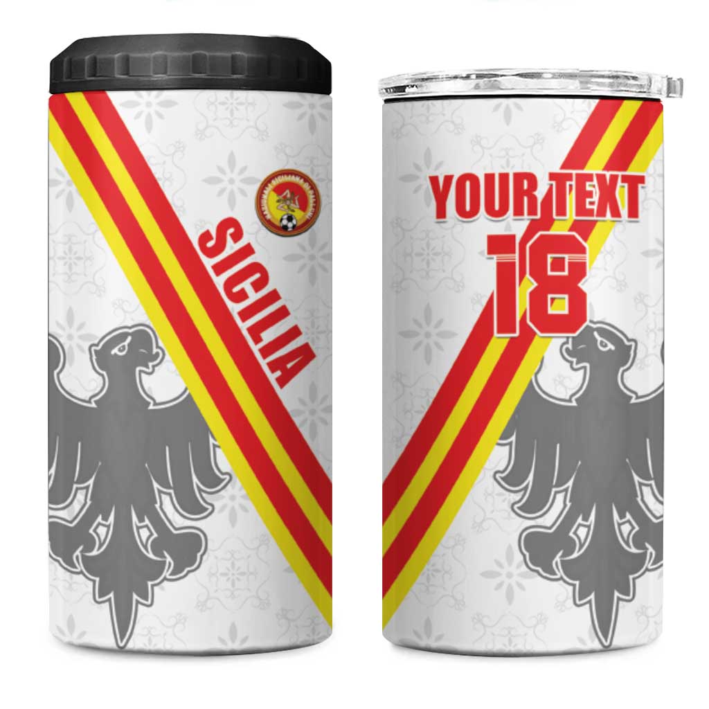 Custom Sicilia Football 4 in 1 Can Cooler Tumbler Animus Tuus Dominus - Wonder Print Shop