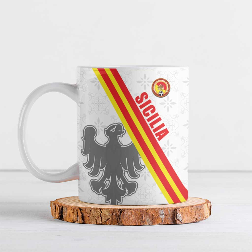 Custom Sicilia Football Ceramic Mug Animus Tuus Dominus - Wonder Print Shop