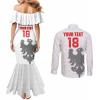 Custom Sicilia Football Couples Matching Mermaid Dress and Long Sleeve Button Shirt Animus Tuus Dominus - Wonder Print Shop