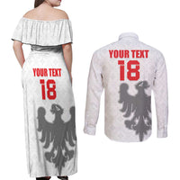 Custom Sicilia Football Couples Matching Off Shoulder Maxi Dress and Long Sleeve Button Shirt Animus Tuus Dominus - Wonder Print Shop