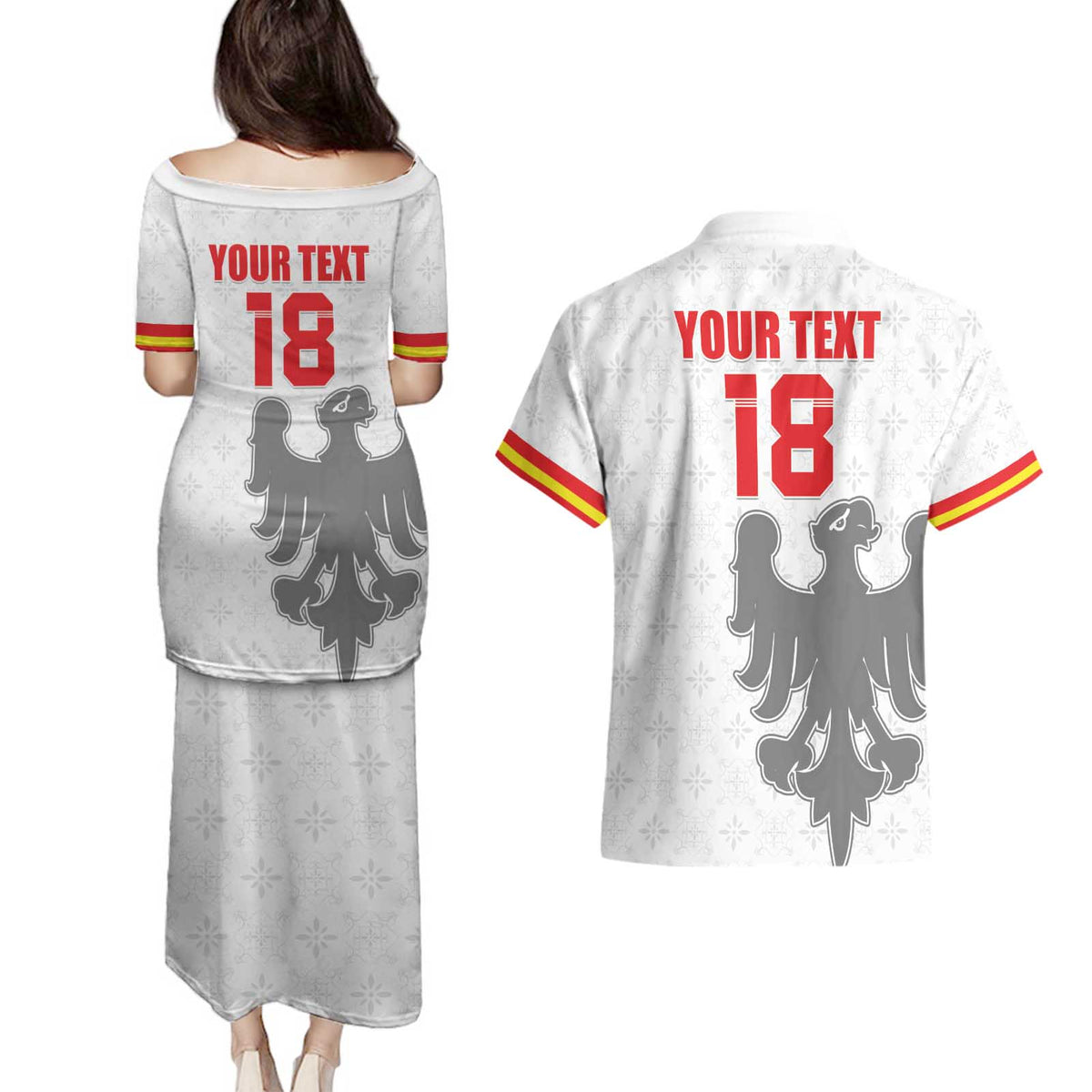 Custom Sicilia Football Couples Matching Puletasi and Hawaiian Shirt Animus Tuus Dominus - Wonder Print Shop