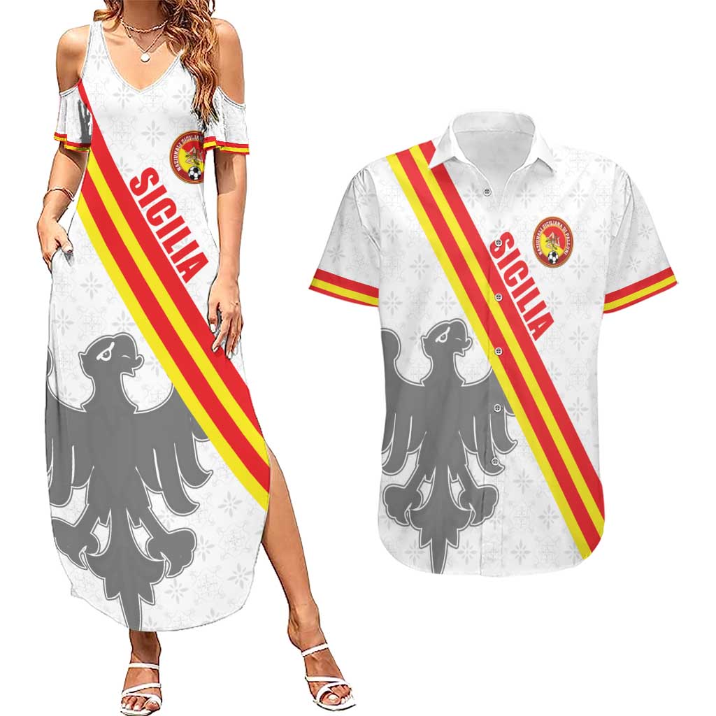Custom Sicilia Football Couples Matching Summer Maxi Dress and Hawaiian Shirt Animus Tuus Dominus - Wonder Print Shop