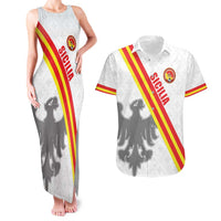 Custom Sicilia Football Couples Matching Tank Maxi Dress and Hawaiian Shirt Animus Tuus Dominus - Wonder Print Shop