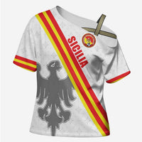 Custom Sicilia Football Cross Shoulder Shirt Animus Tuus Dominus - Wonder Print Shop