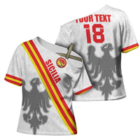 Custom Sicilia Football Cross Shoulder Shirt Animus Tuus Dominus - Wonder Print Shop