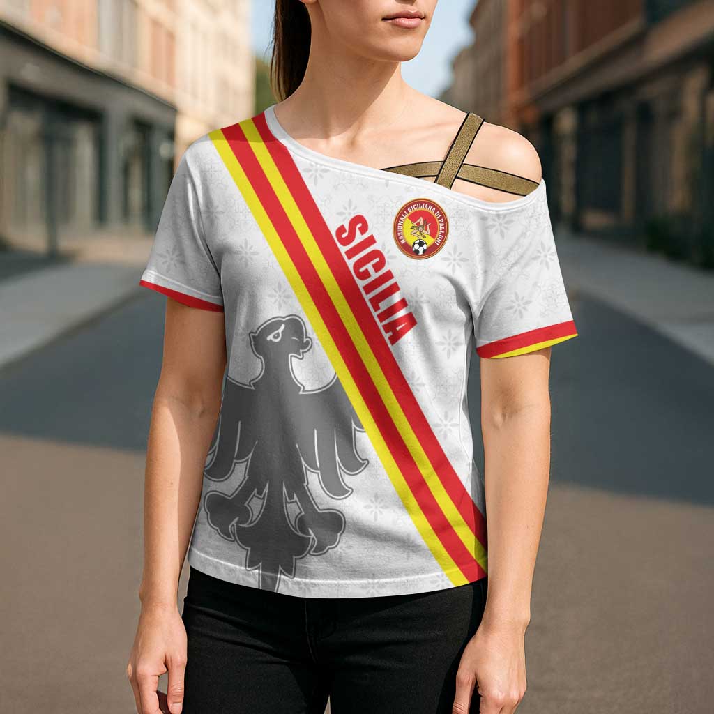 Custom Sicilia Football Cross Shoulder Shirt Animus Tuus Dominus - Wonder Print Shop