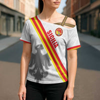 Custom Sicilia Football Cross Shoulder Shirt Animus Tuus Dominus - Wonder Print Shop
