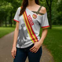 Custom Sicilia Football Cross Shoulder Shirt Animus Tuus Dominus - Wonder Print Shop