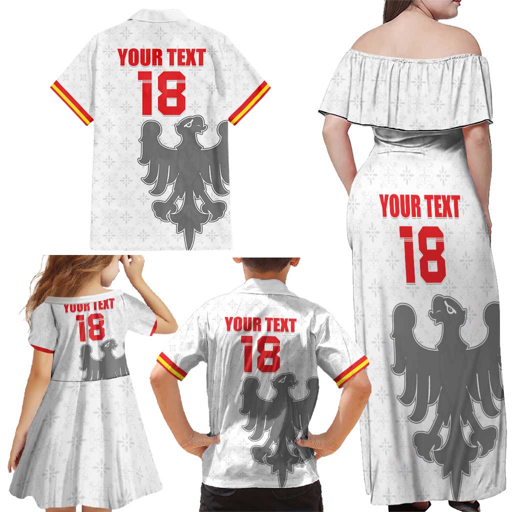 Custom Sicilia Football Family Matching Off Shoulder Maxi Dress and Hawaiian Shirt Animus Tuus Dominus - Wonder Print Shop
